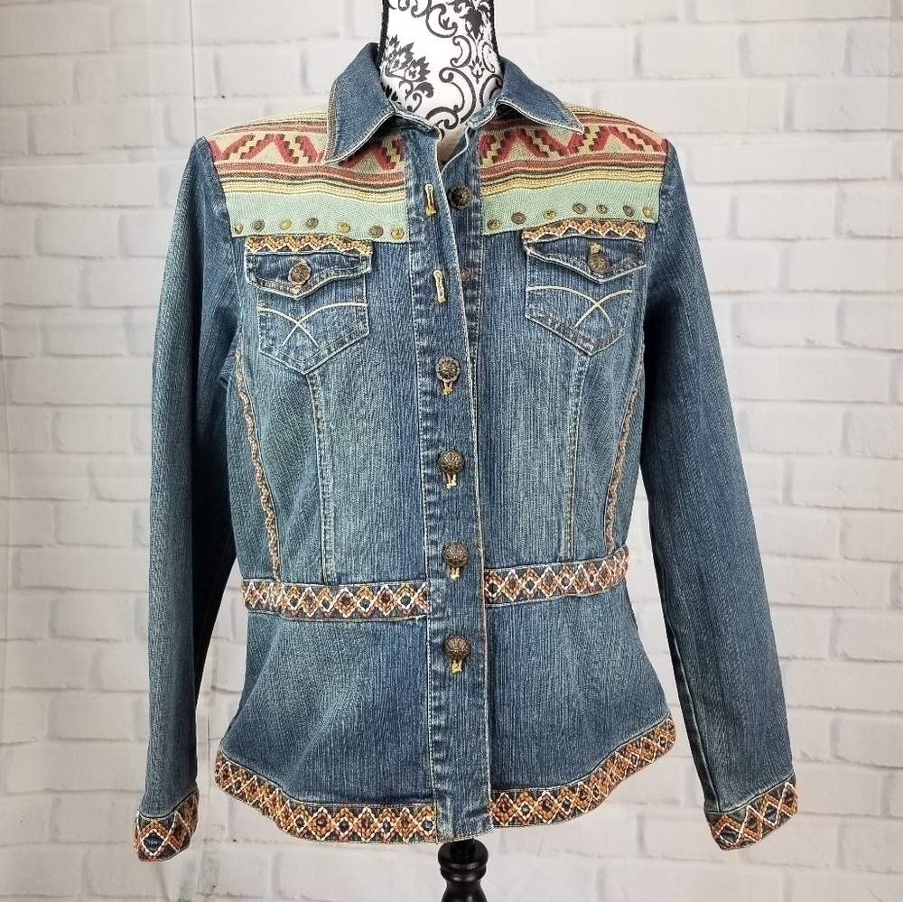Coldwater Creek size m button front jacket pockets